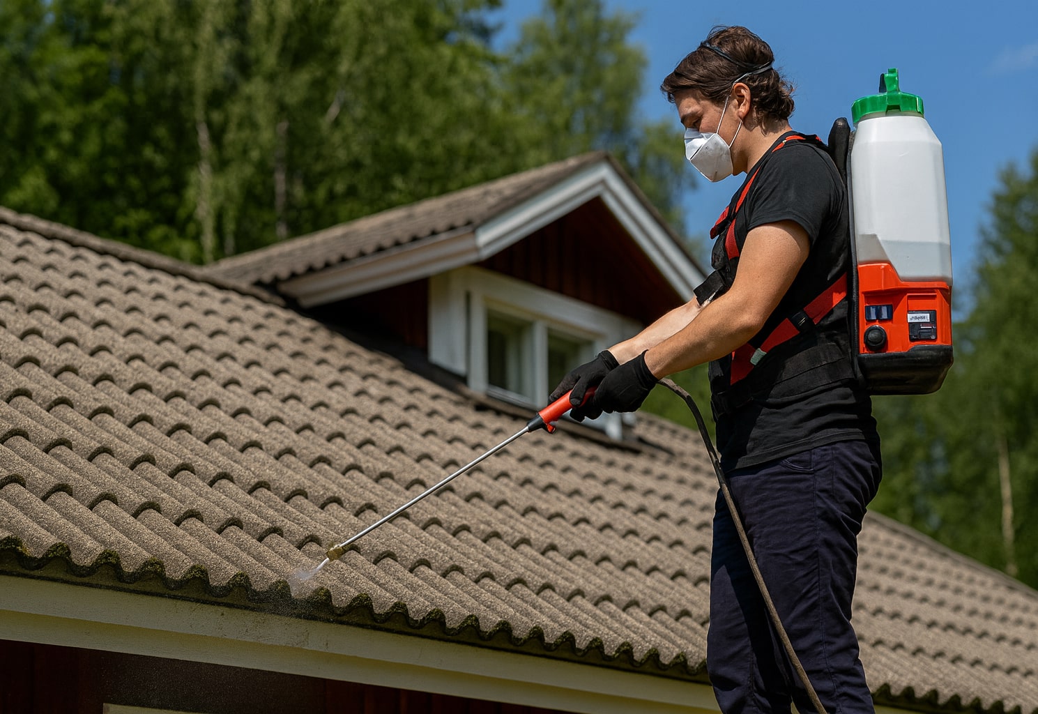 Kattohuolto ammattilaiset työssä